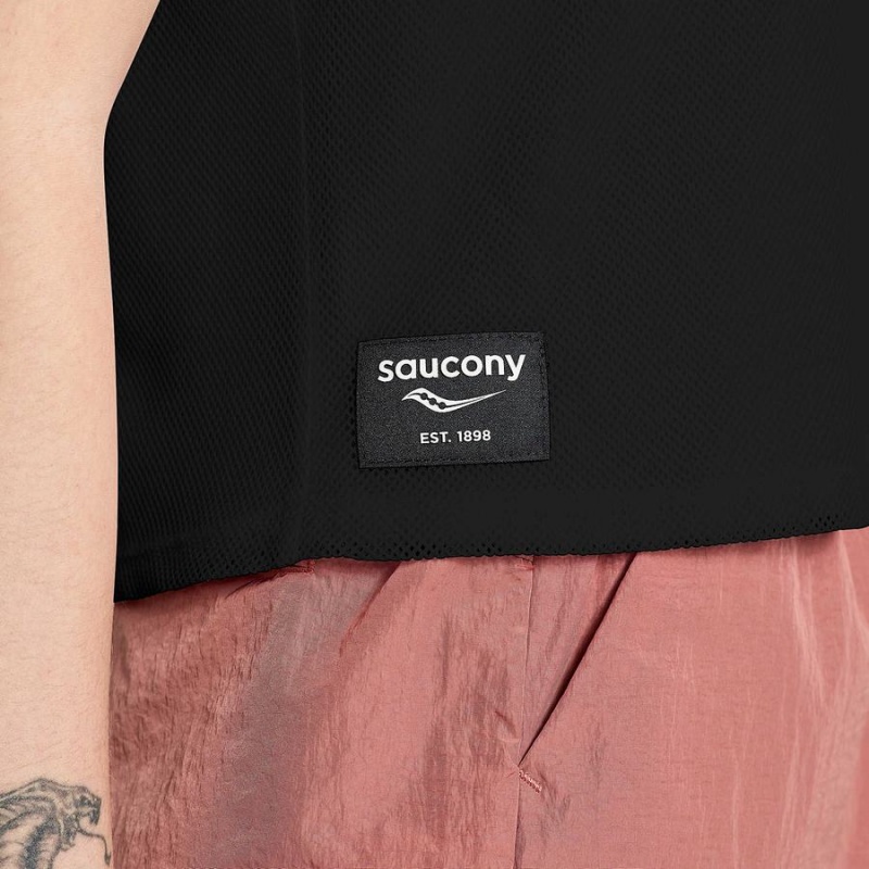 Women's Saucony Unwind Sleeveless Tops Black | Australia S80364-H17