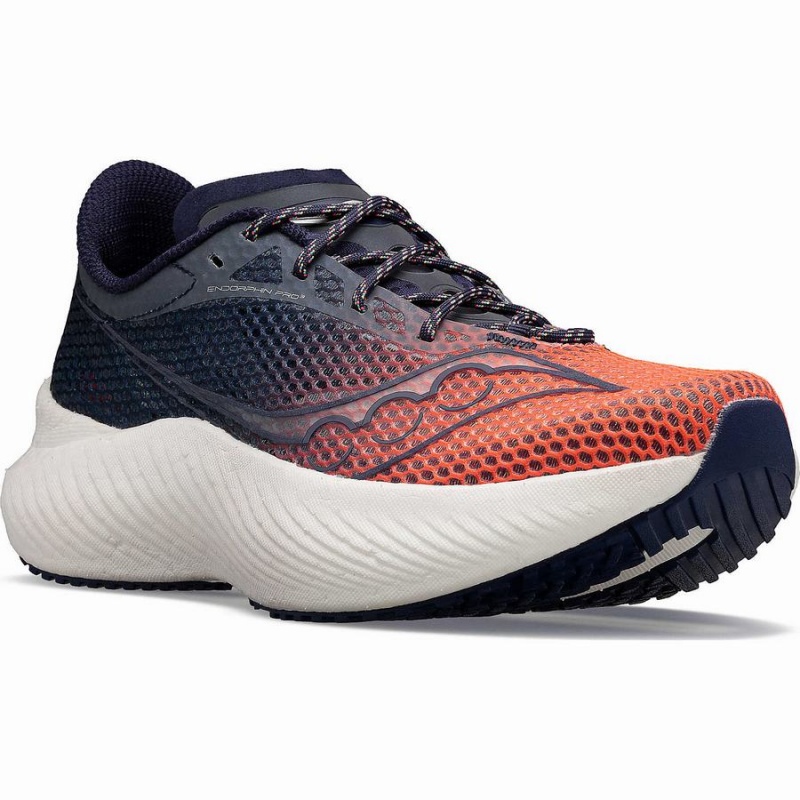 Women's Saucony VIZIPRO Endorphin Pro 3 Running Shoes Orange / Navy | Australia S29768-Q34