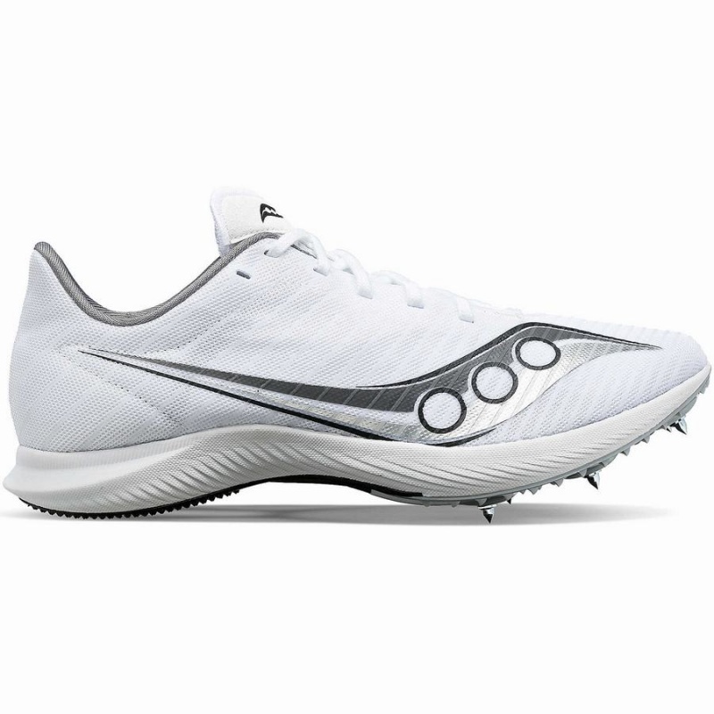 Women\'s Saucony Velocity MP Track Spikes White / Silver | Australia S38970-U40