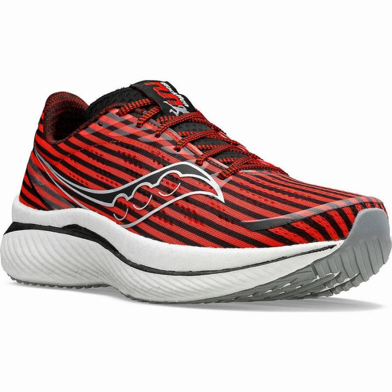 Women's Saucony X Black Men Run Endorphin Speed 3 Running Shoes Black / Red | Australia S48532-J56