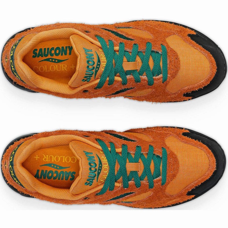 Women's Saucony x Colour Plus Grid Shadow 2 Sneakers Brown Green | Australia S83206-N07